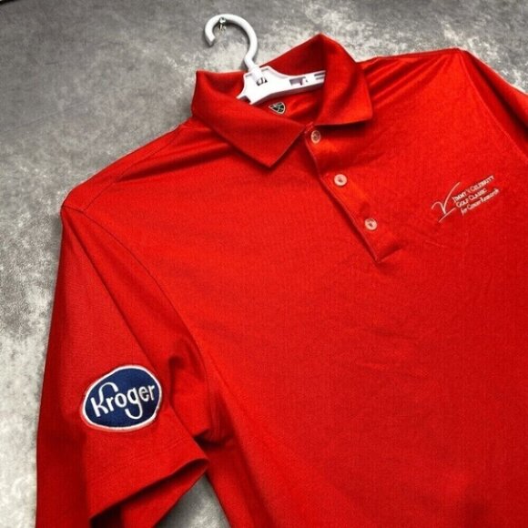 NIKE GOLF Polo Shirt Men's S Red Jimmy V. Celebrity Golf Classic Activewear - Picture 5 of 11